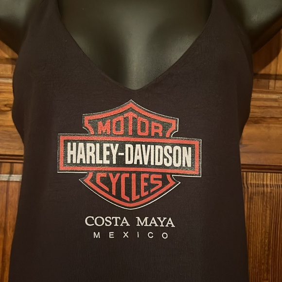 Harley-Davidson Black Bustier Camisole Tank Top - Picture 3 of 5